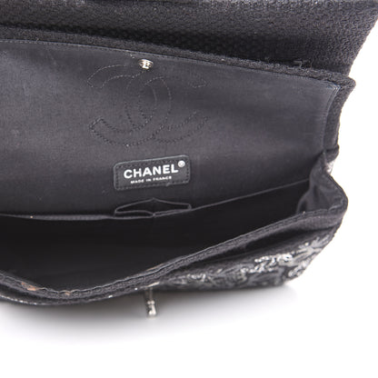 Chanel Tweed Strass Medium Pudong Double Flap Black 4 of 12