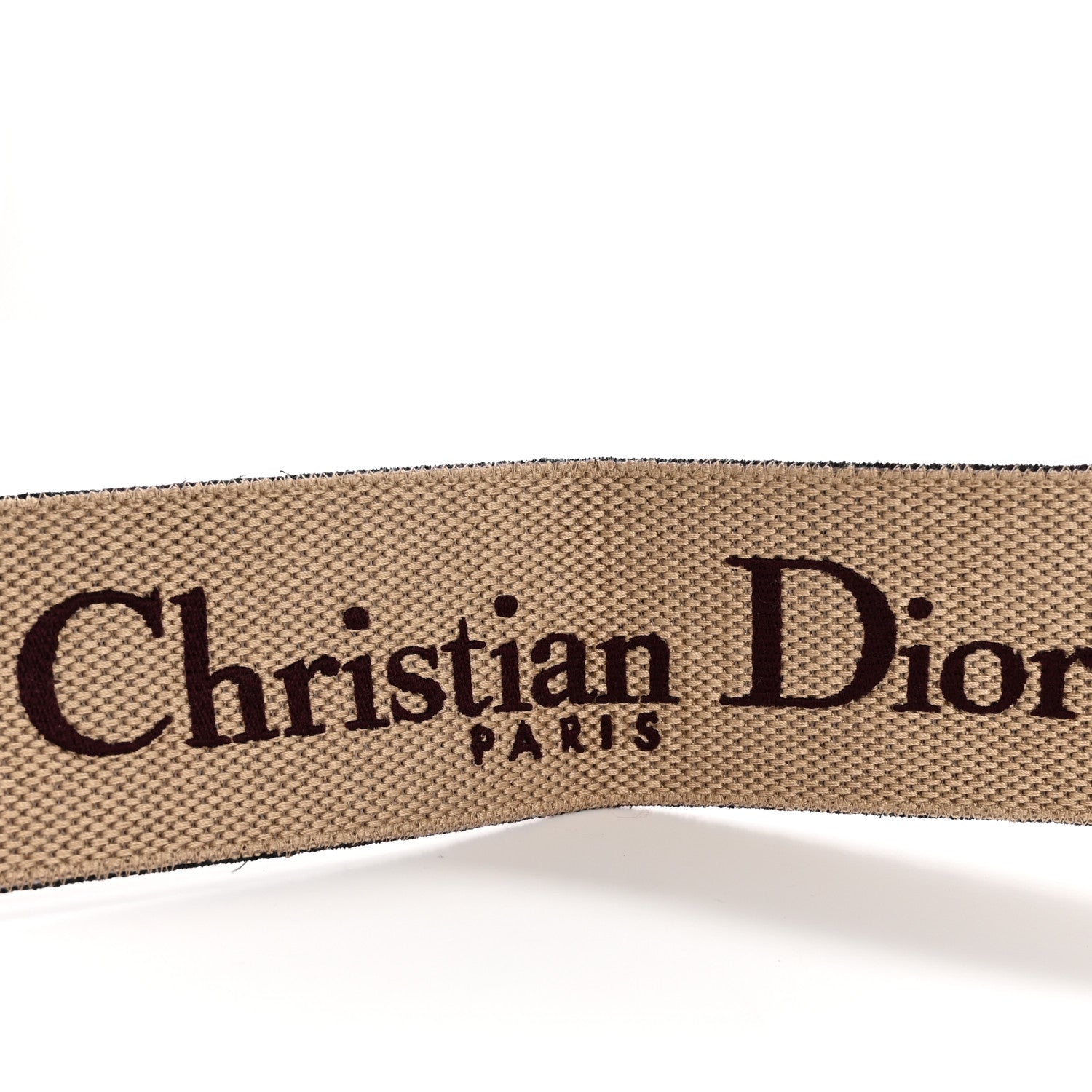 Christian Dior Canvas Embroidered Shoulder Strap Burgundy 3 of 7