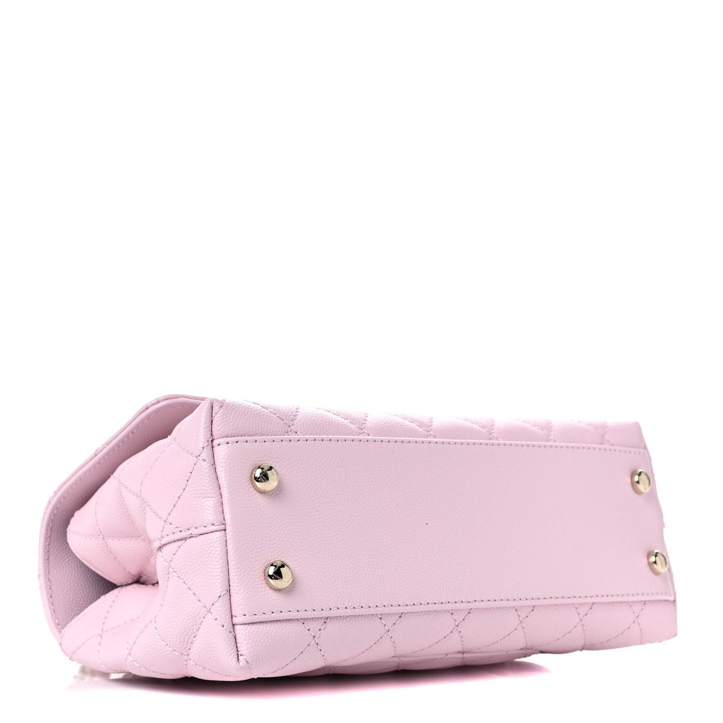 Caviar Quilted Mini Coco Handle Flap Light Pink