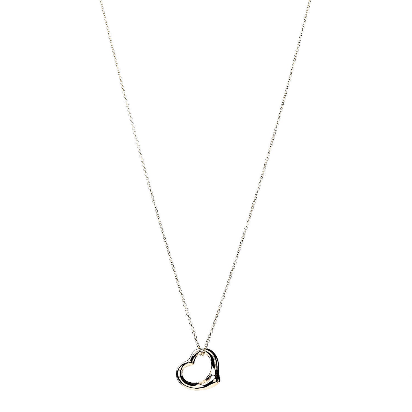 18K Yellow Gold Elsa Peretti Small Open Heart Pendant Necklace