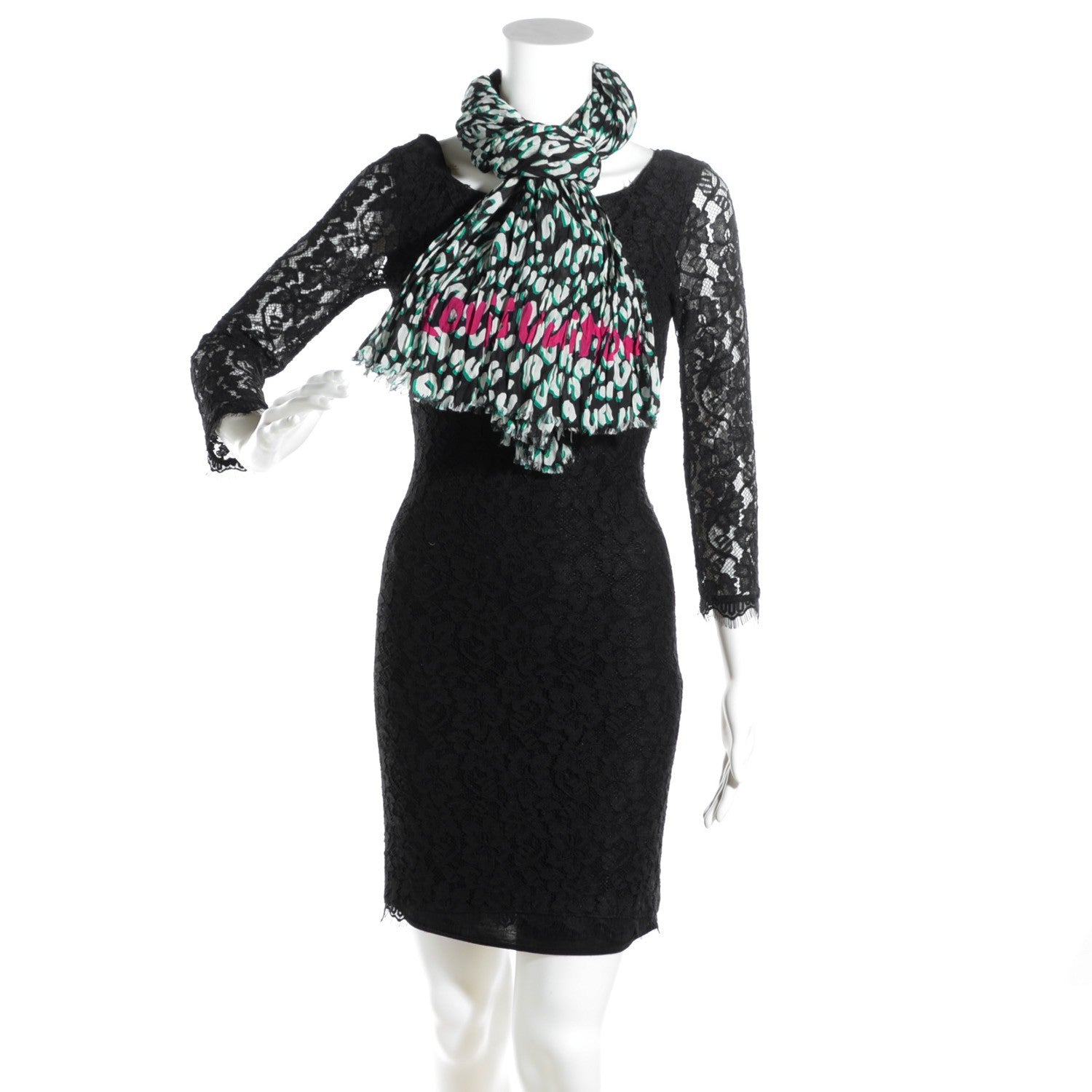 Louis Vuitton Cotton Leopard Stole Blue Infini 2 of 4