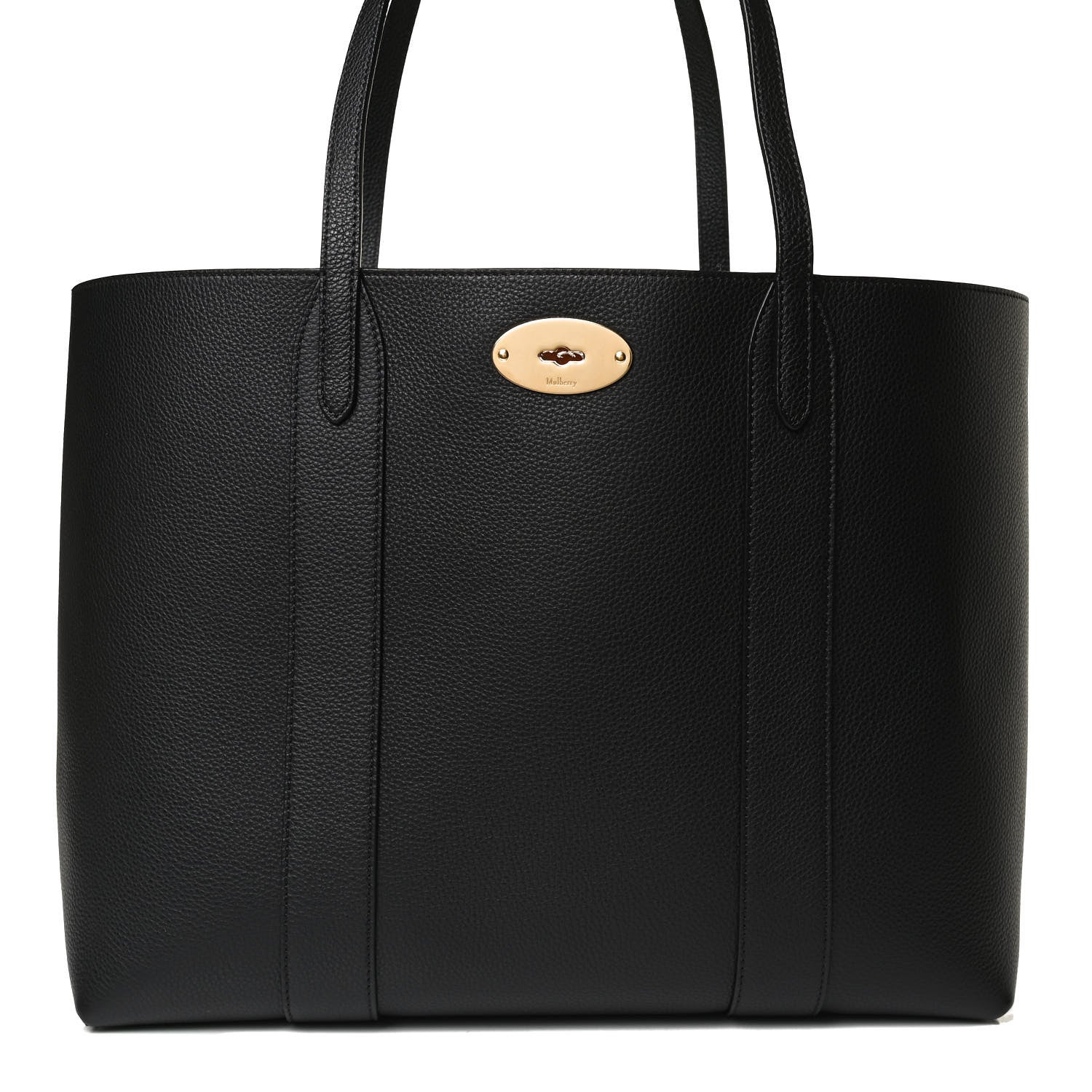 Mulberry Small Classic Grain Bayswater Tote Black 6 of 15