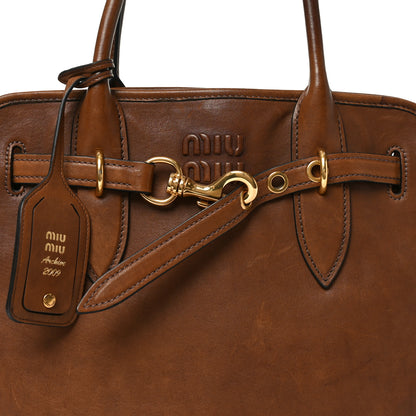 Miu Miu Nappa Aviator Medium Aventure Bag Rovere 8 of 10