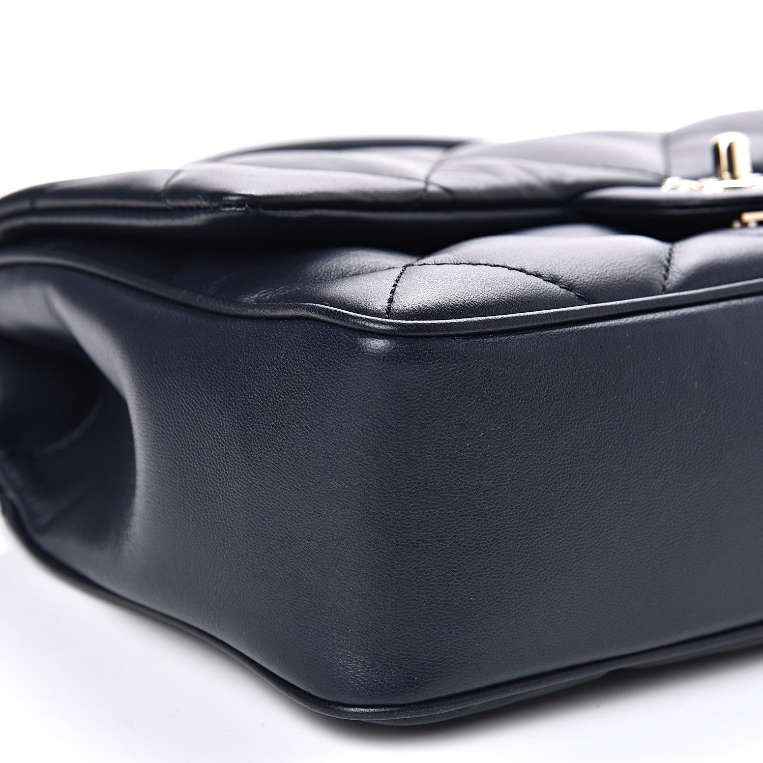 Chanel Lambskin Quilted Easy Carry Flap Navy 7 of 14