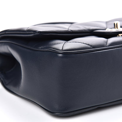 Chanel Lambskin Quilted Easy Carry Flap Navy 7 of 14