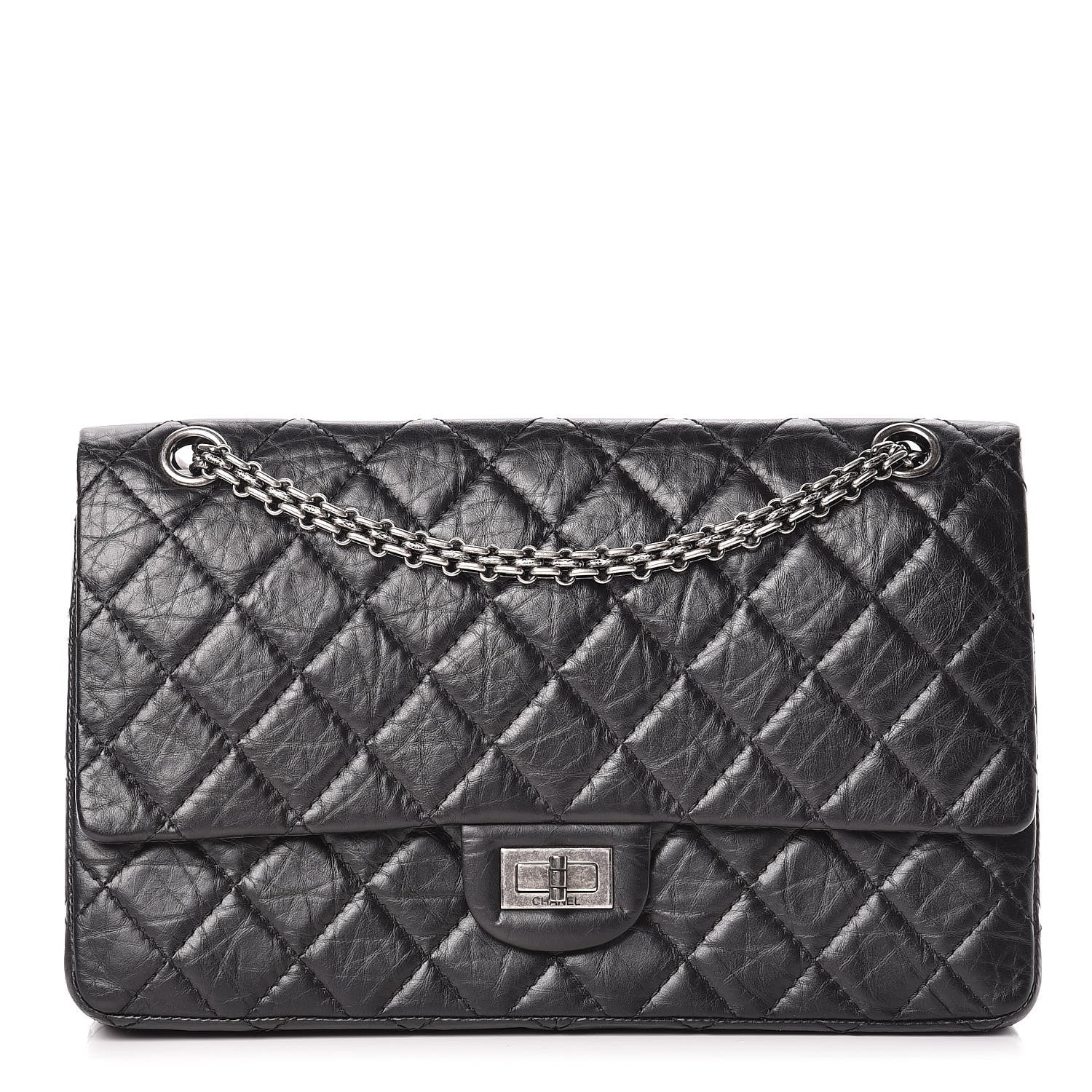 Chanel Aged Calfskin Quilted 2.55 Reissue 226 Flap Black 1 of 9