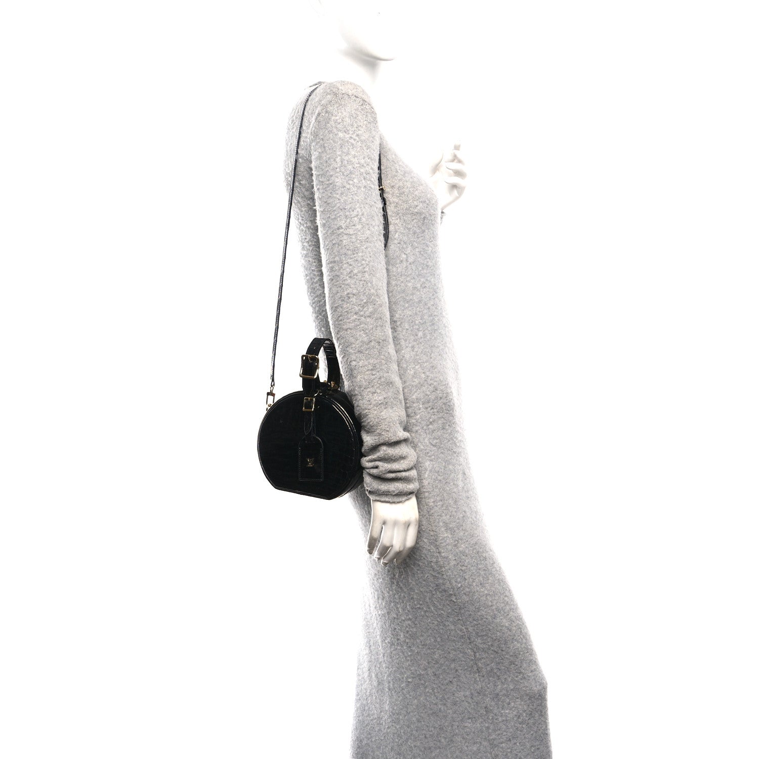 Louis Vuitton Crocodile Petite Boite Chapeau Black 2 of 9