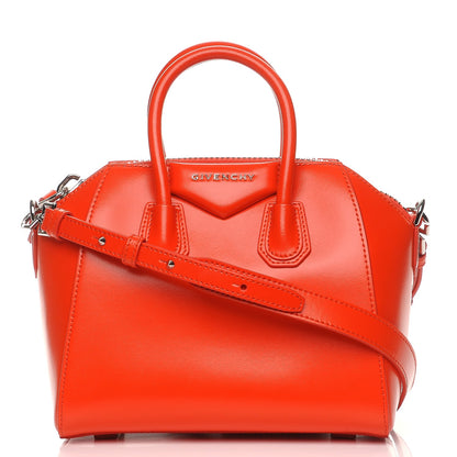 Givenchy Shiny Lord Calfskin Mini Antigona Bright Orange 1 of 8