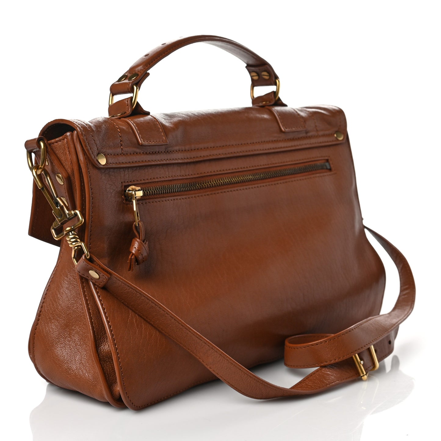 Lambskin Medium PS1 Satchel Saddle