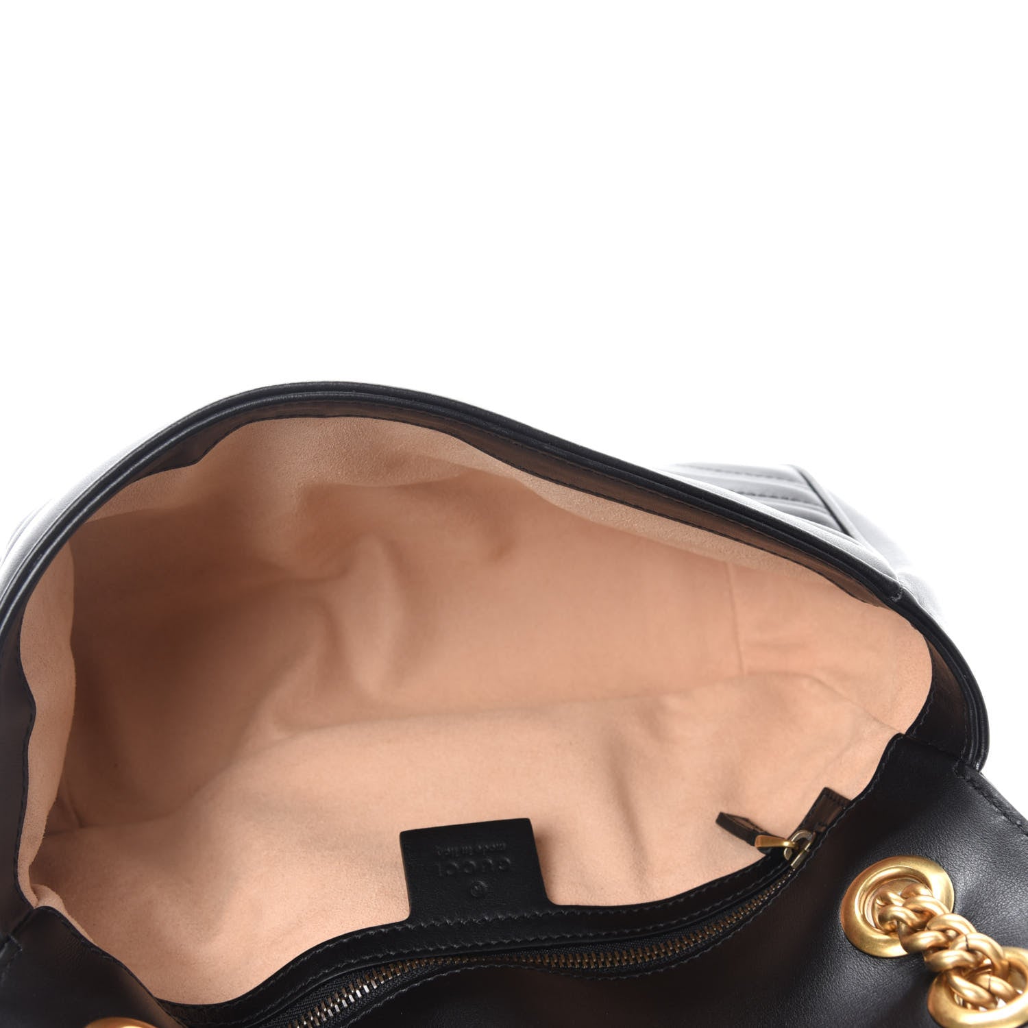 Gucci Calfskin Matelasse Small GG Marmont Shoulder Bag Black 5 of 10