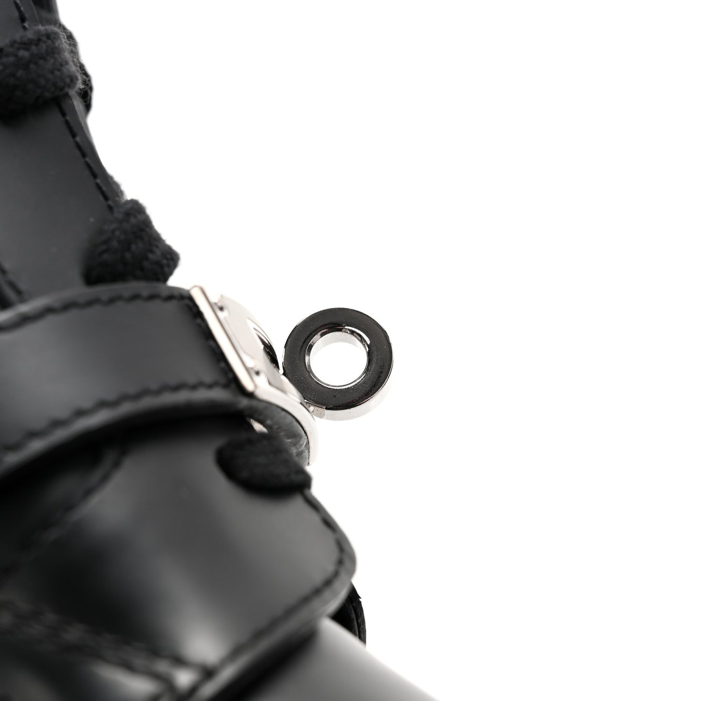 Glossed Calfskin Funk Ankle Boots 38.5 Black