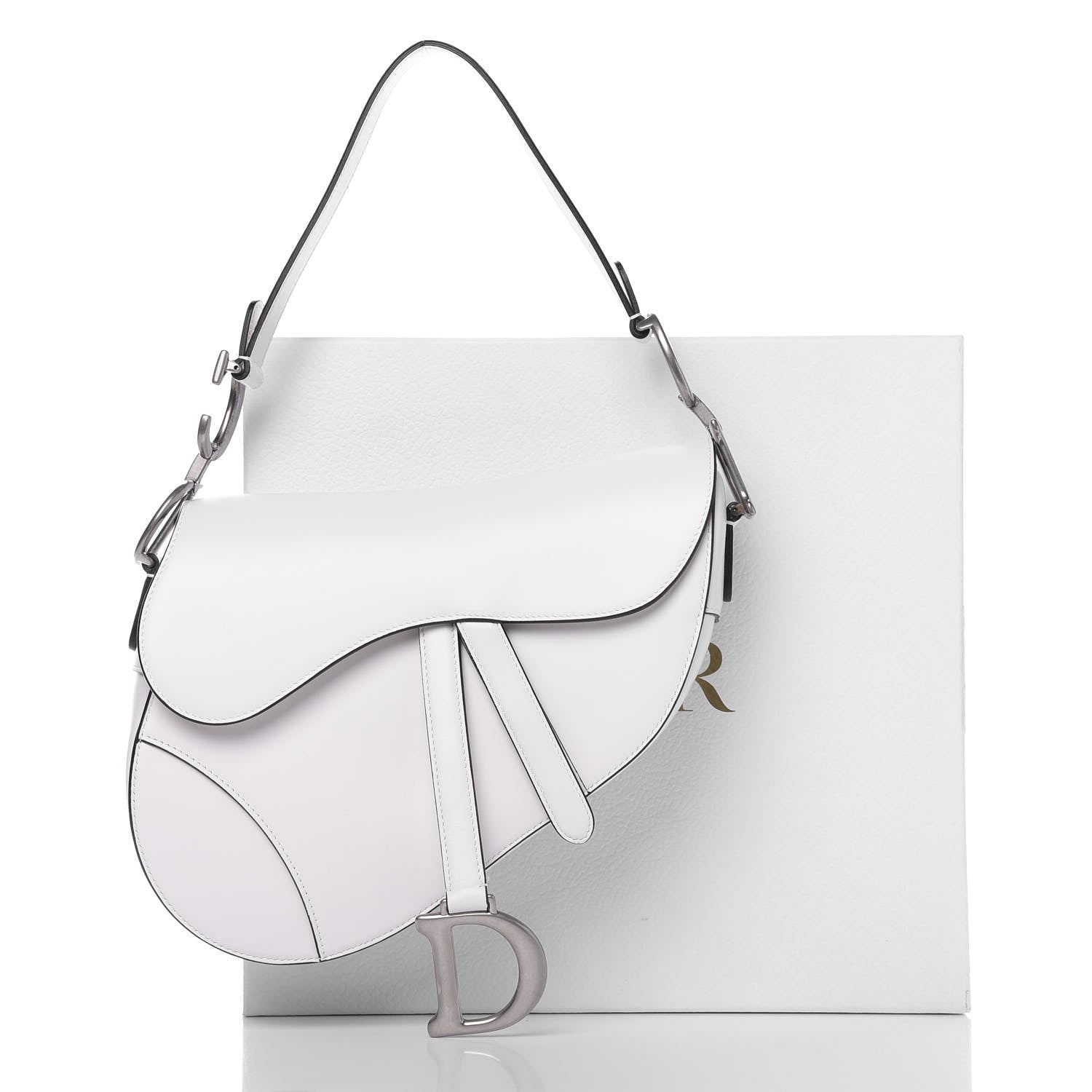 Christian Dior Calfskin Saddle Bag White 11 of 11