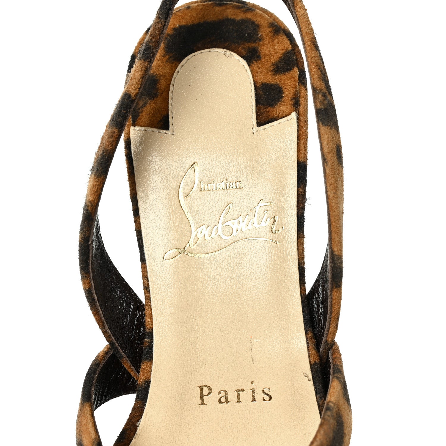 Christian Louboutin Veau Velours Taralita 85 Thong Sandals 37 Leo 7 of 7