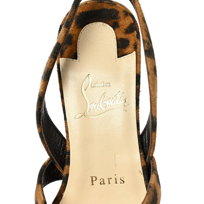 Christian Louboutin Veau Velours Taralita 85 Thong Sandals 37 Leo 7 of 7