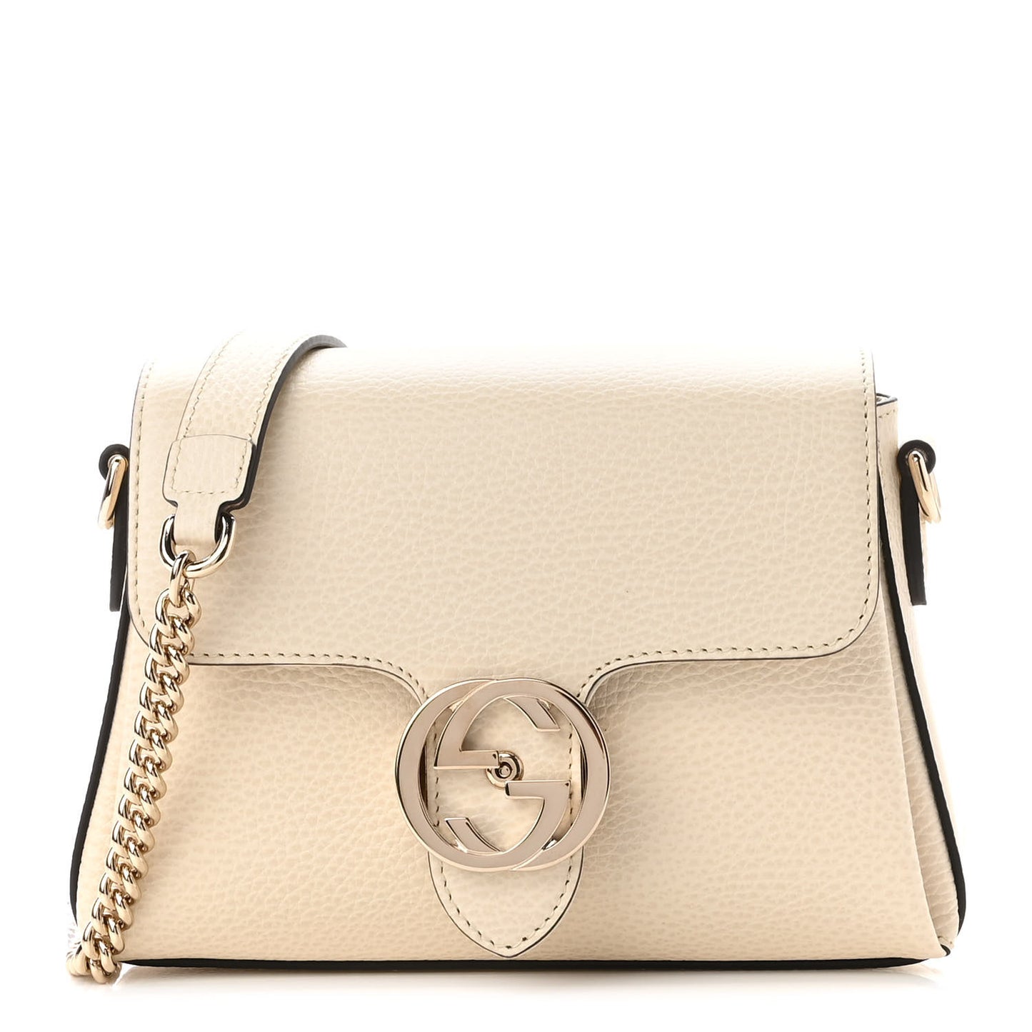 Dollar Calfskin Interlocking G Crossbody Bag Ivoire