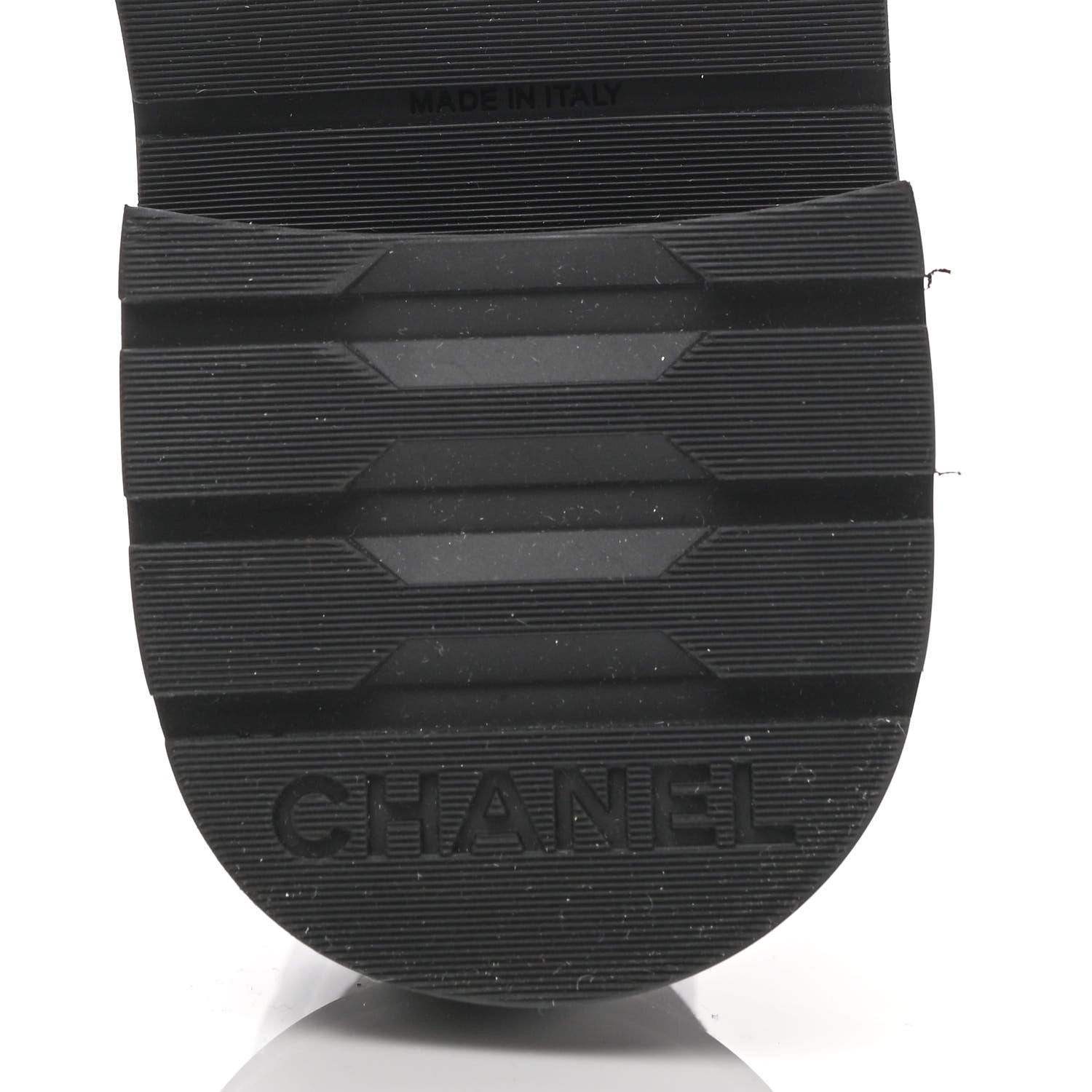 Chanel Fabric Grosgrain Quilted Cap Toe Lace Up Combat Boots 37 White Black 6 of 9