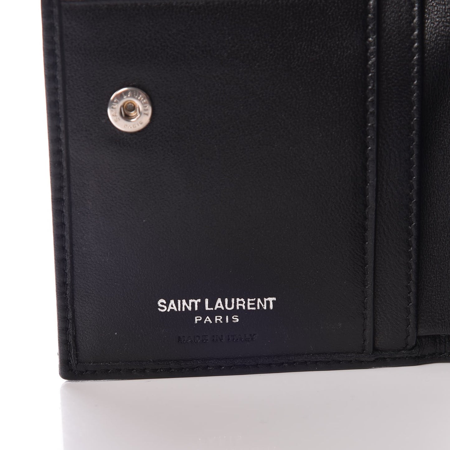 Lambskin Y Quilted Monogram Compact Loulou Wallet Black