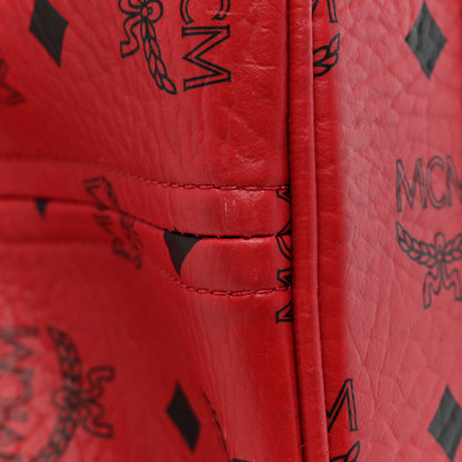 MCM Visetos Large Liz Reversible Shopper Tote Ruby Red 15 of 21