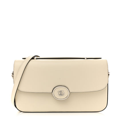 Gucci Senna Calfskin Petite GG Top Handle Shoulder Bag Mystic White 1 of 14