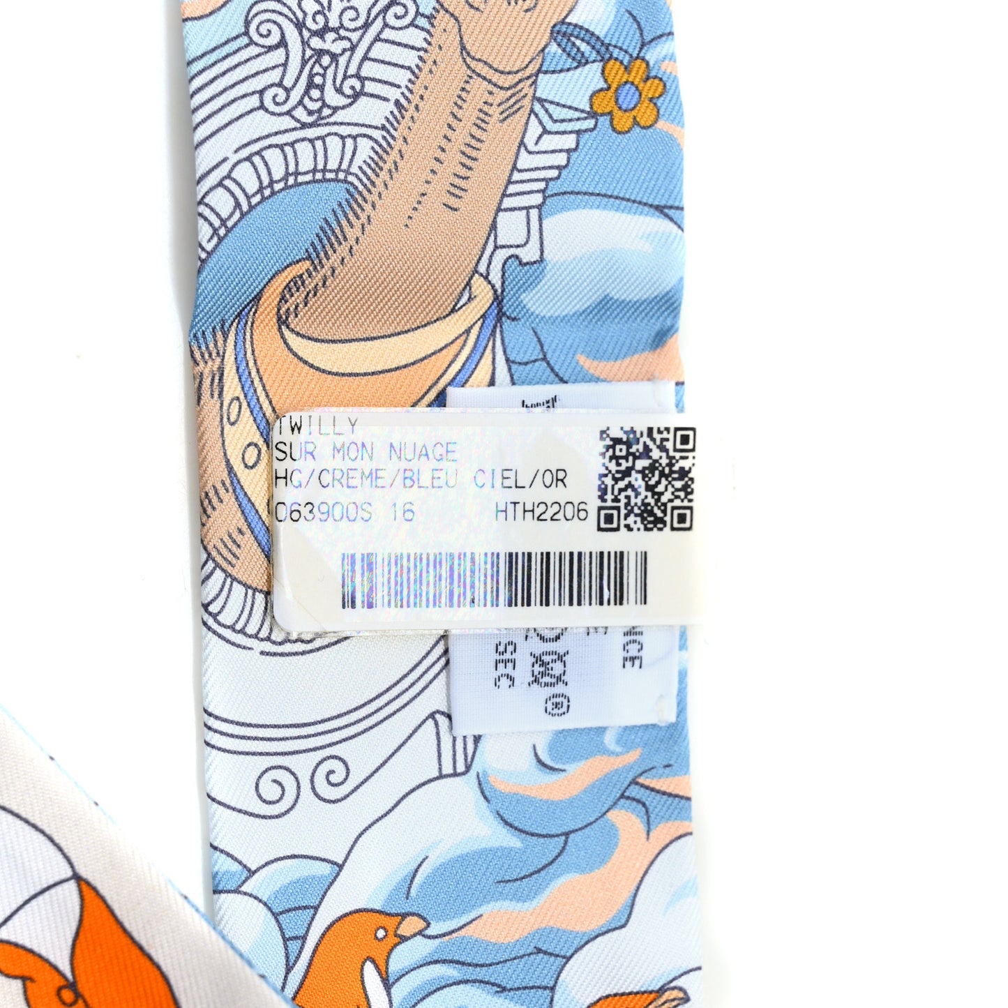 Silk Sur Mon Nuage Twilly Creme Bleu Ciel Orange