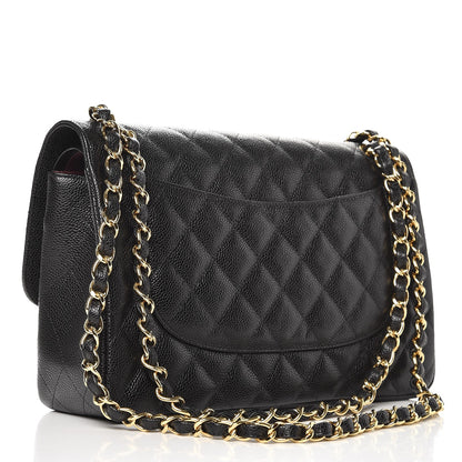 Chanel Caviar Quilted Jumbo Double Flap Black 4 of 10