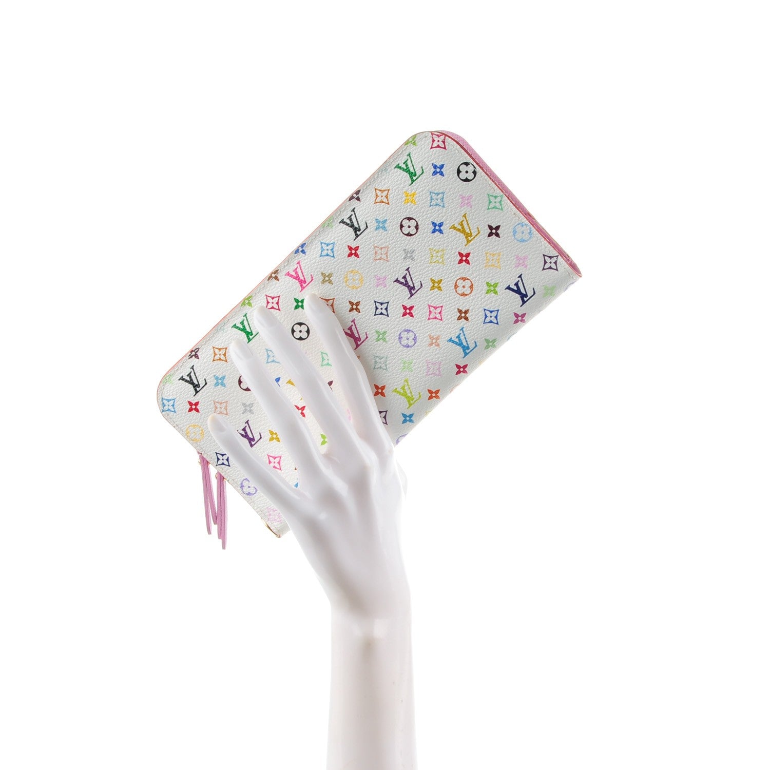 Louis Vuitton Monogram Multicolor Insolite Wallet White Litchi 2 of 7
