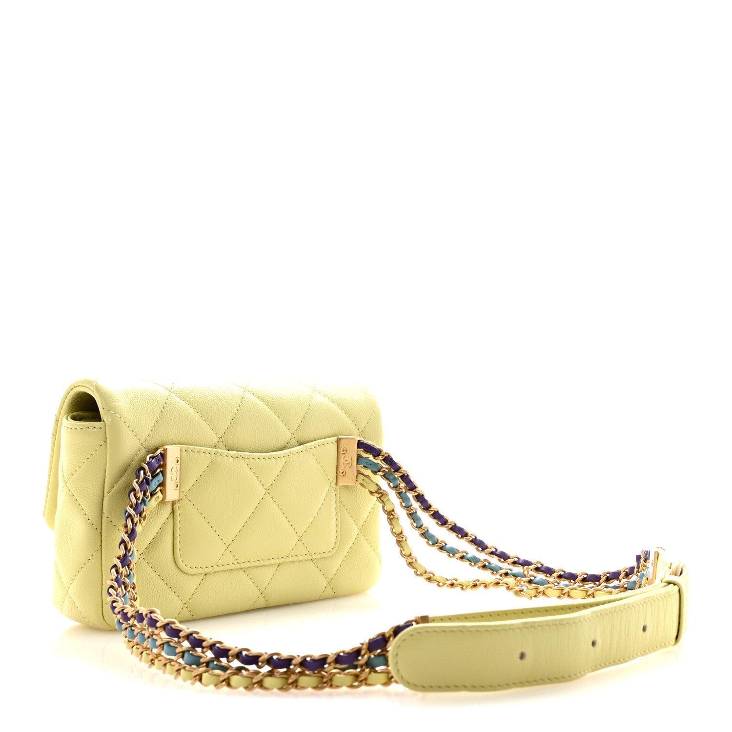 Chanel Shiny Caviar Belt Bag Light Green 3 of 10