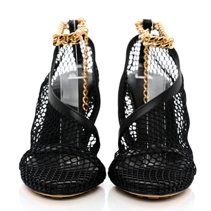 Bottega Veneta Mesh Nappa Chunky Chain Sandals 37 Black 2 of 8