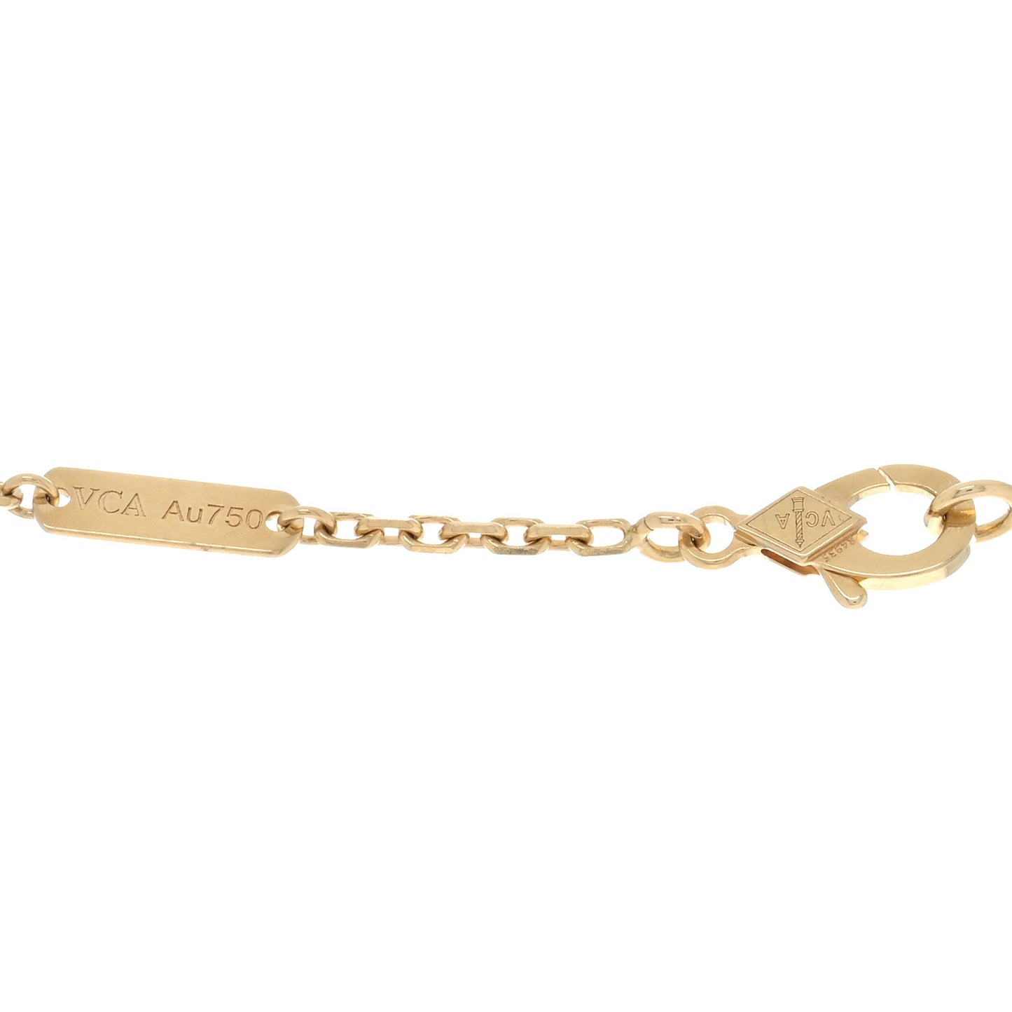 18K Yellow Gold Blue Agate Magic Alhambra Long Necklace