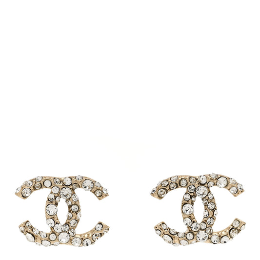 Crystal CC Earrings Gold