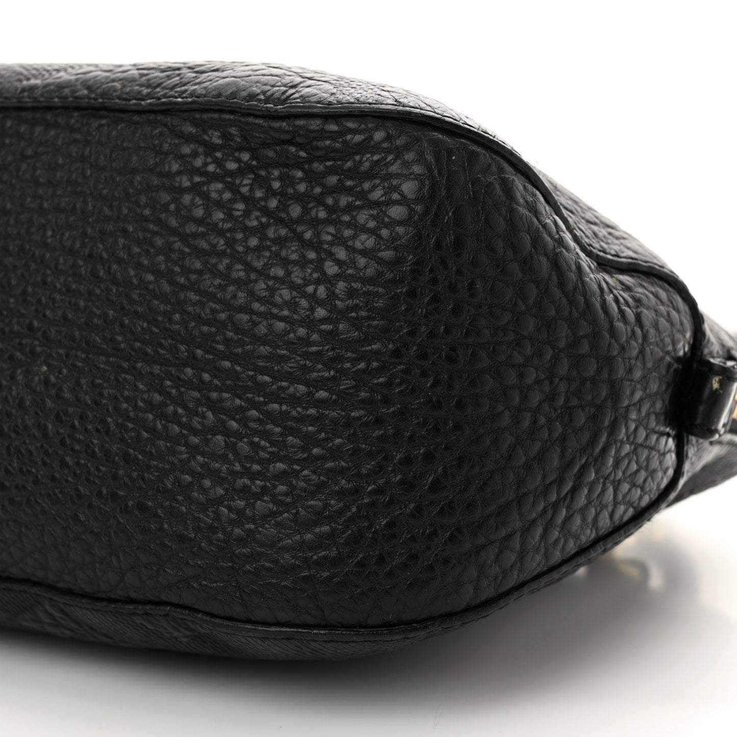 Heritage Grain Check Embossed Small Orchard Bowling Bag Black