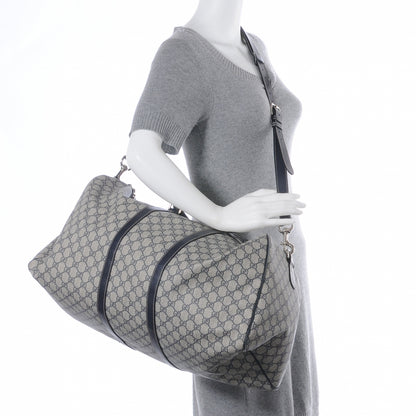 Gucci GG Plus Monogram Large Carry On Duffle Bag Navy 2 of 8