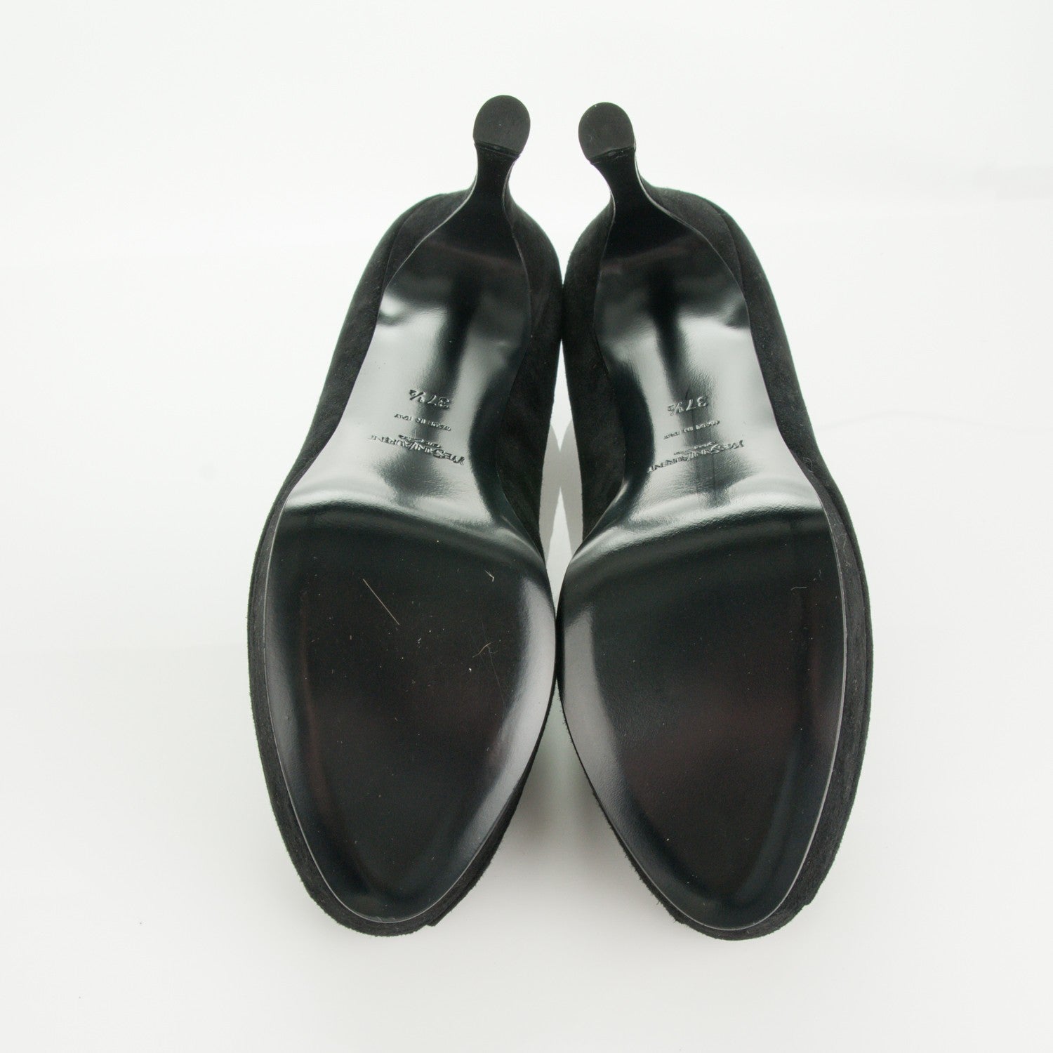 Saint Laurent Suede Palais 80 Platform Pumps 37.5 Nero Black 5 of 7