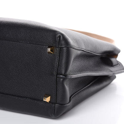 MCM Grained Calfskin Large Milla Tote Black 11 of 14