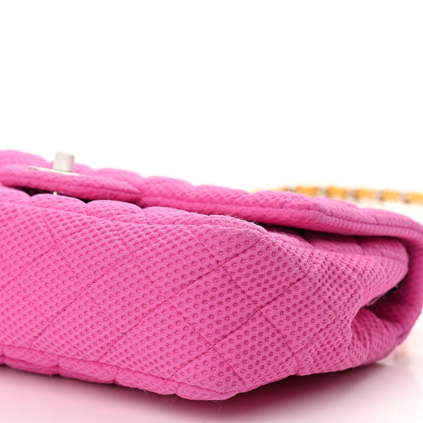 Neoprene Quilted Medium Single Flap Pink