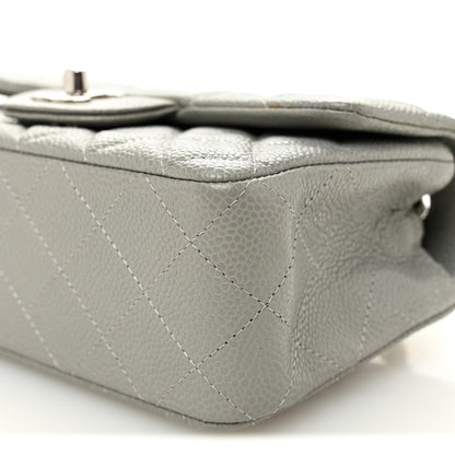 Chanel Caviar Quilted Mini Rectangular Flap Light Grey 11 of 13