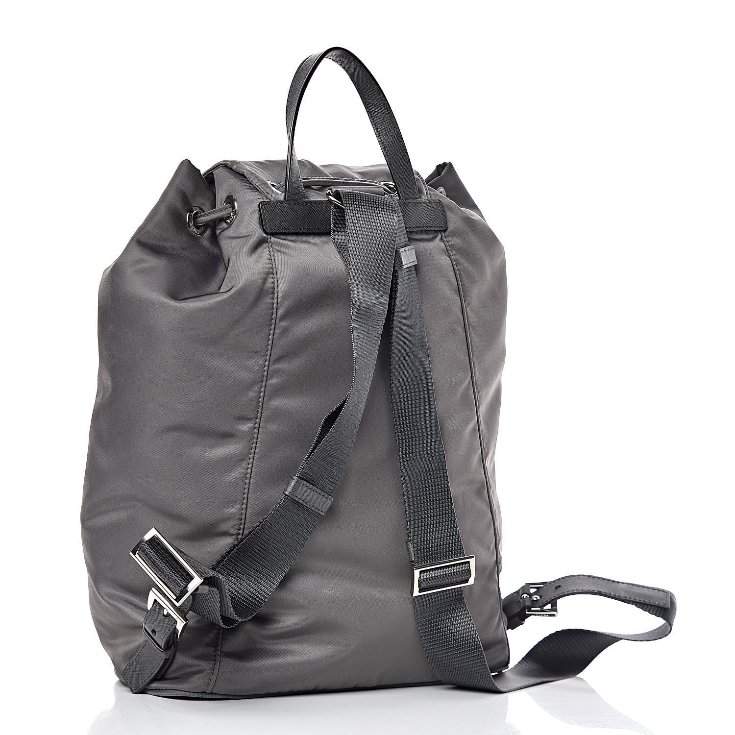 Prada Nylon Vela Medium Cinch Backpack Ardesia 3 of 9