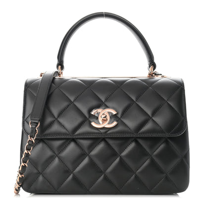 Chanel Lambskin Quilted Small Trendy CC Dual Handle Flap Bag Black 1 of 11