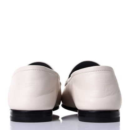 Gucci Lambskin Womens Brixton Horsebit Loafers 36 Mystic White 3 of 4