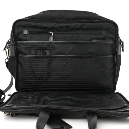 Prada Tessuto Nylon Saffiano Briefcase Black 6 of 15