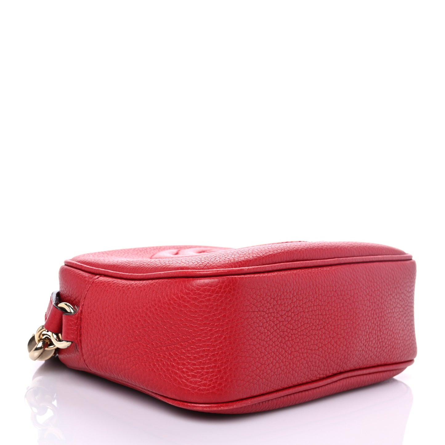 Pebbled Calfskin Small Soho Disco Bag Tabasco Red