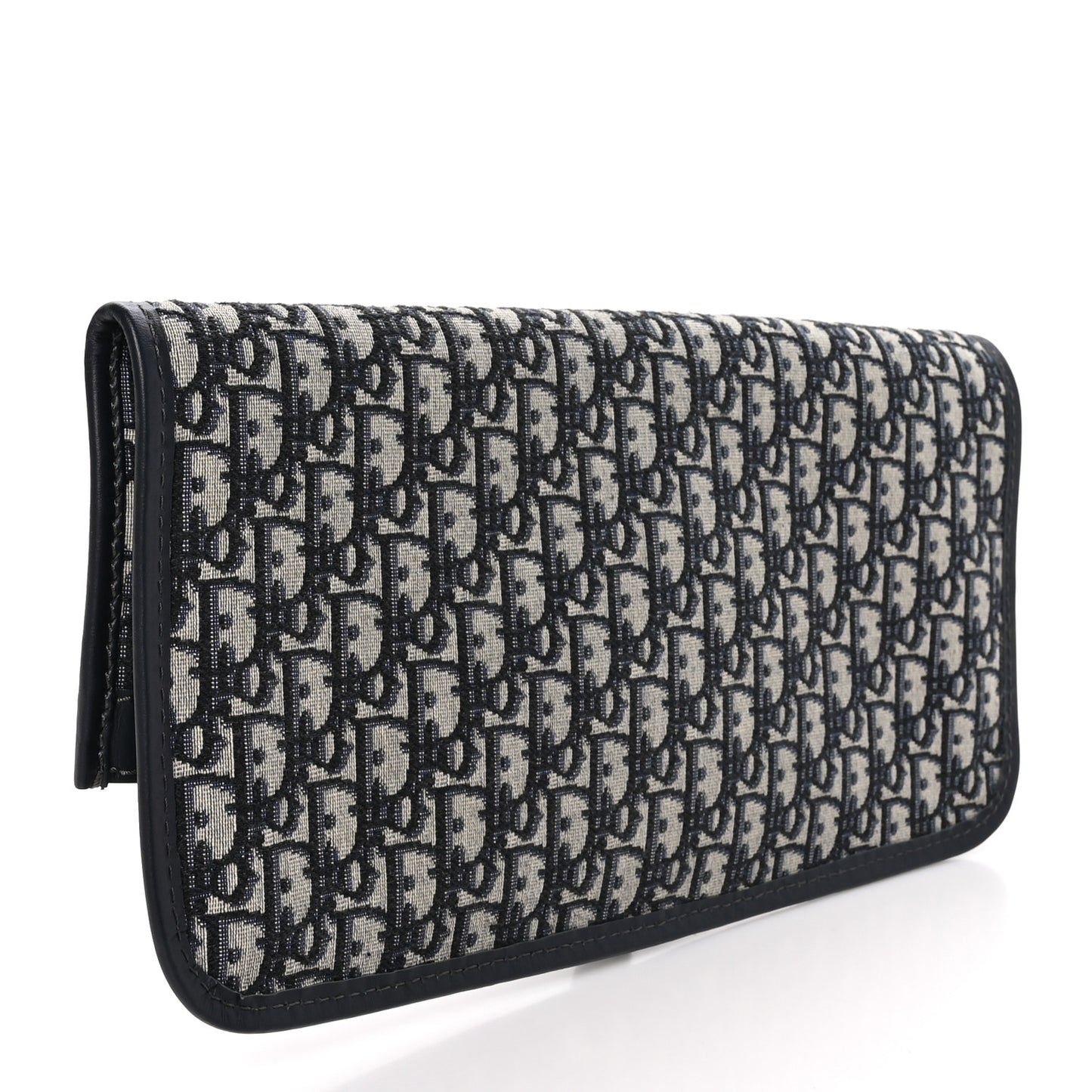 Oblique Fold Over Clutch Blue