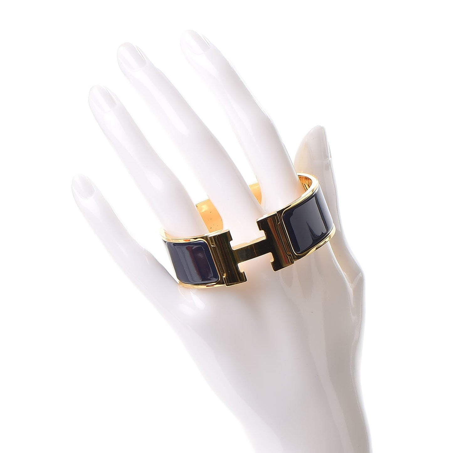 Enamel Wide Clic Clac H Bracelet PM Indigo