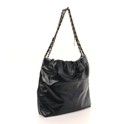 Chanel Shiny Calfskin Quilted Small Chanel 22 Black 4 of 10