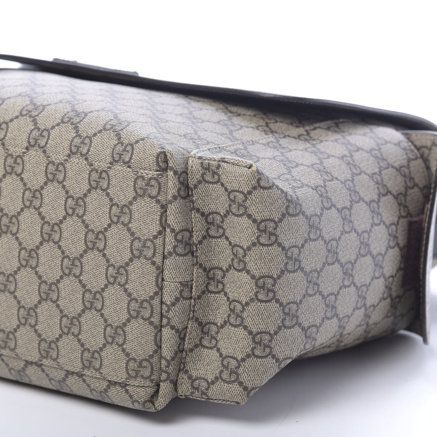 GG Plus Monogram Messenger Diaper Bag Dark Brown