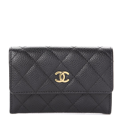 Chanel Caviar Quilted Flap Card Holder Black 1 of 7