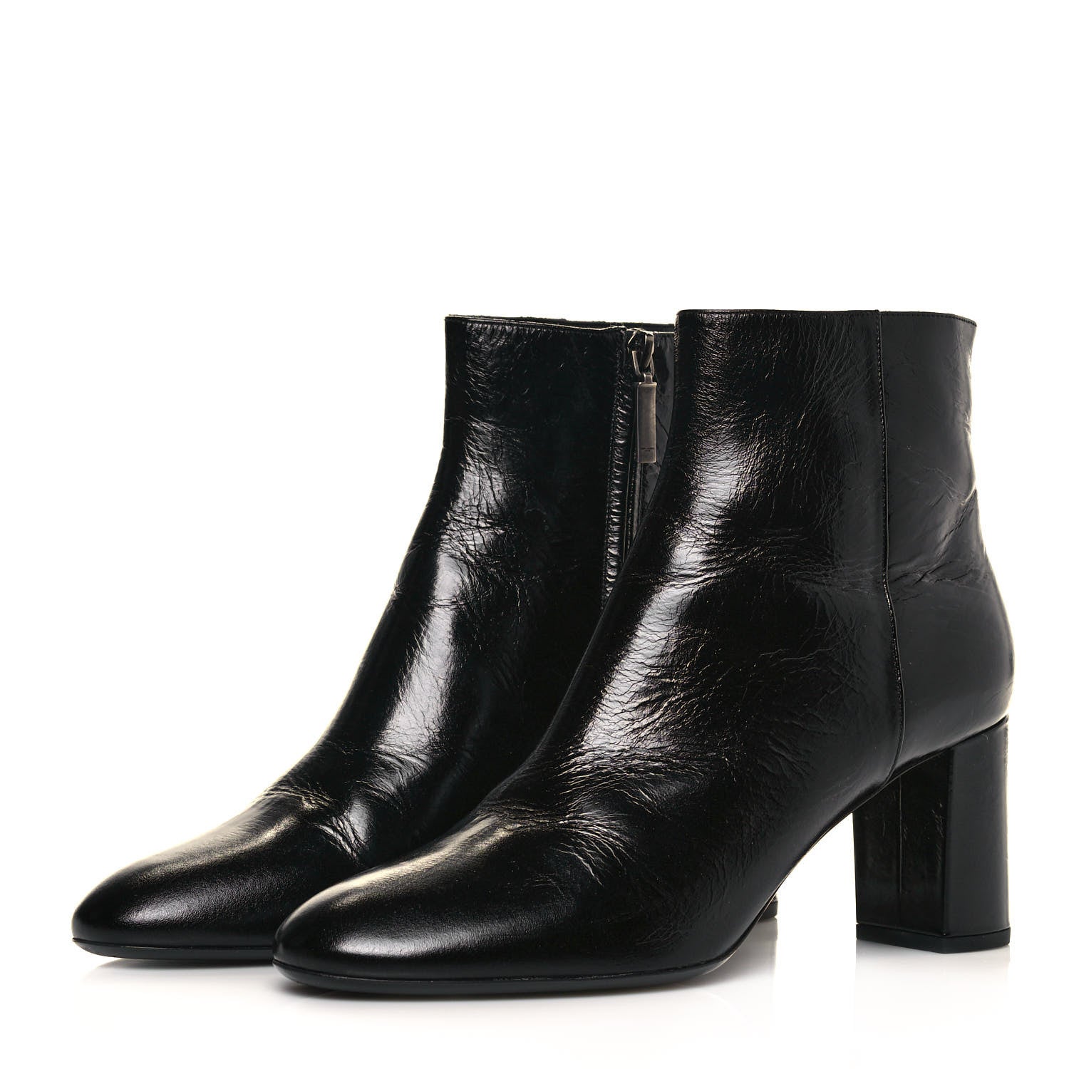Saint Laurent Calfskin Loulou 70 Uniform Ankle Boots 41.5 Black 3 of 10