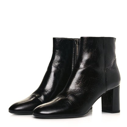 Saint Laurent Calfskin Loulou 70 Uniform Ankle Boots 41.5 Black 3 of 10