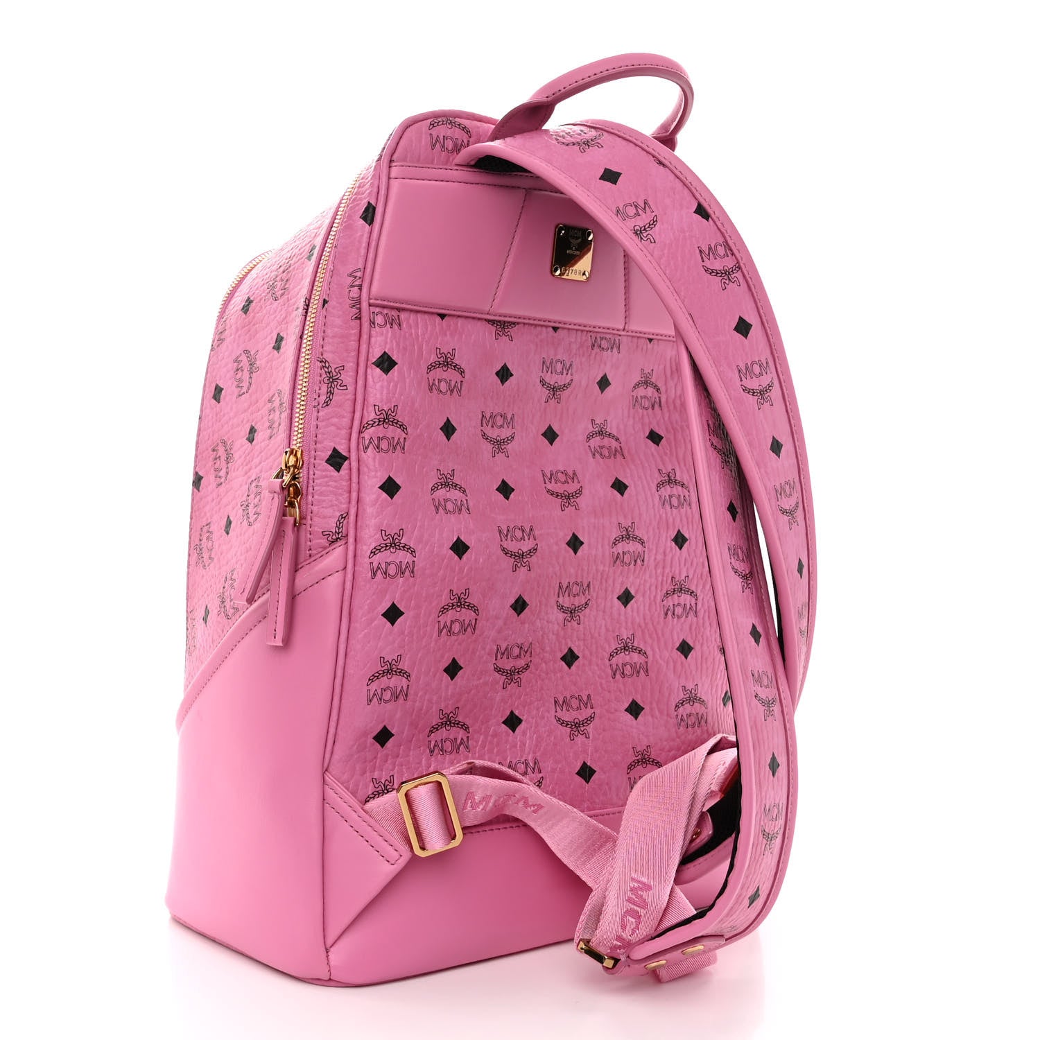 MCM Visetos Medium Duke Backpack Pink 3 of 12