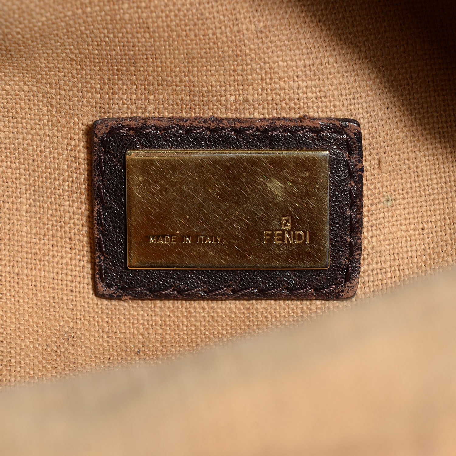 Fendi Zucca Nappa Nuvolata Vitello Tortuga Spy Tobacco Moro 6 of 9